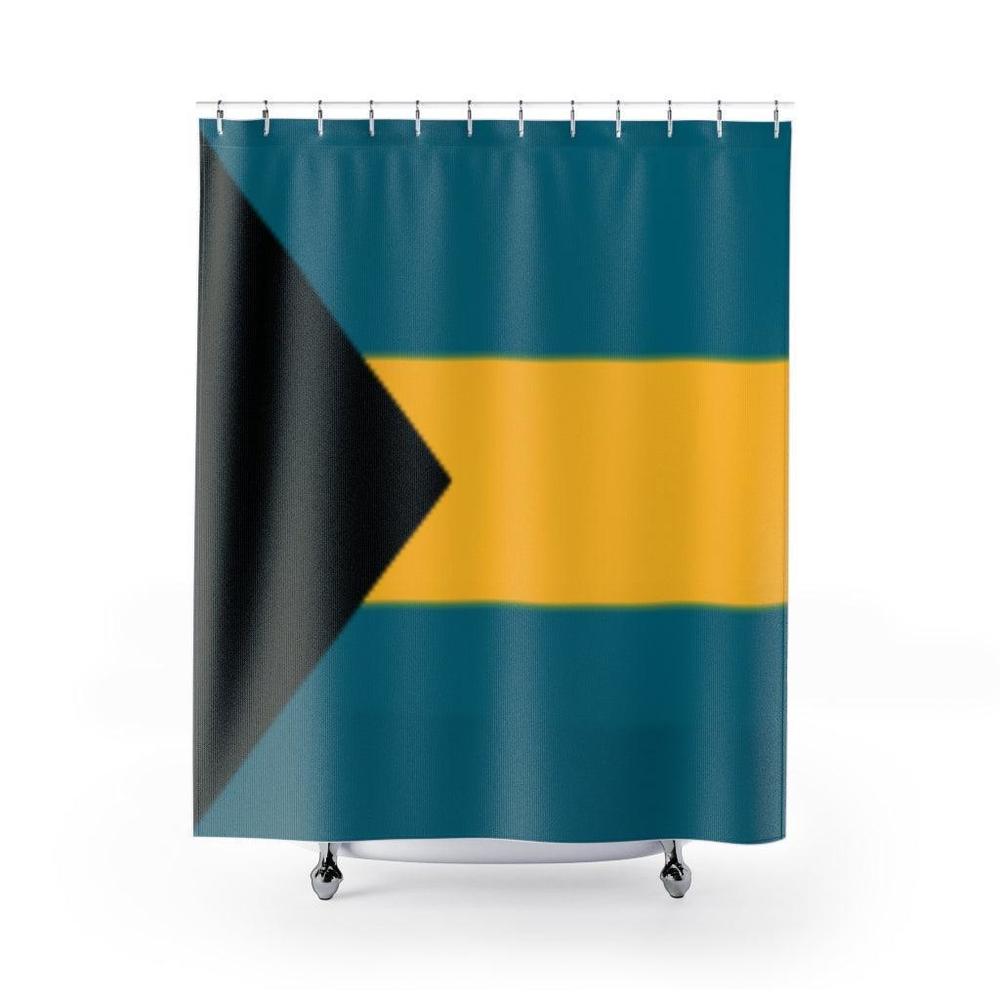 Bahamas Flag Stylish Design 71" x 74" Elegant Waterproof Shower Curtain for a Sp